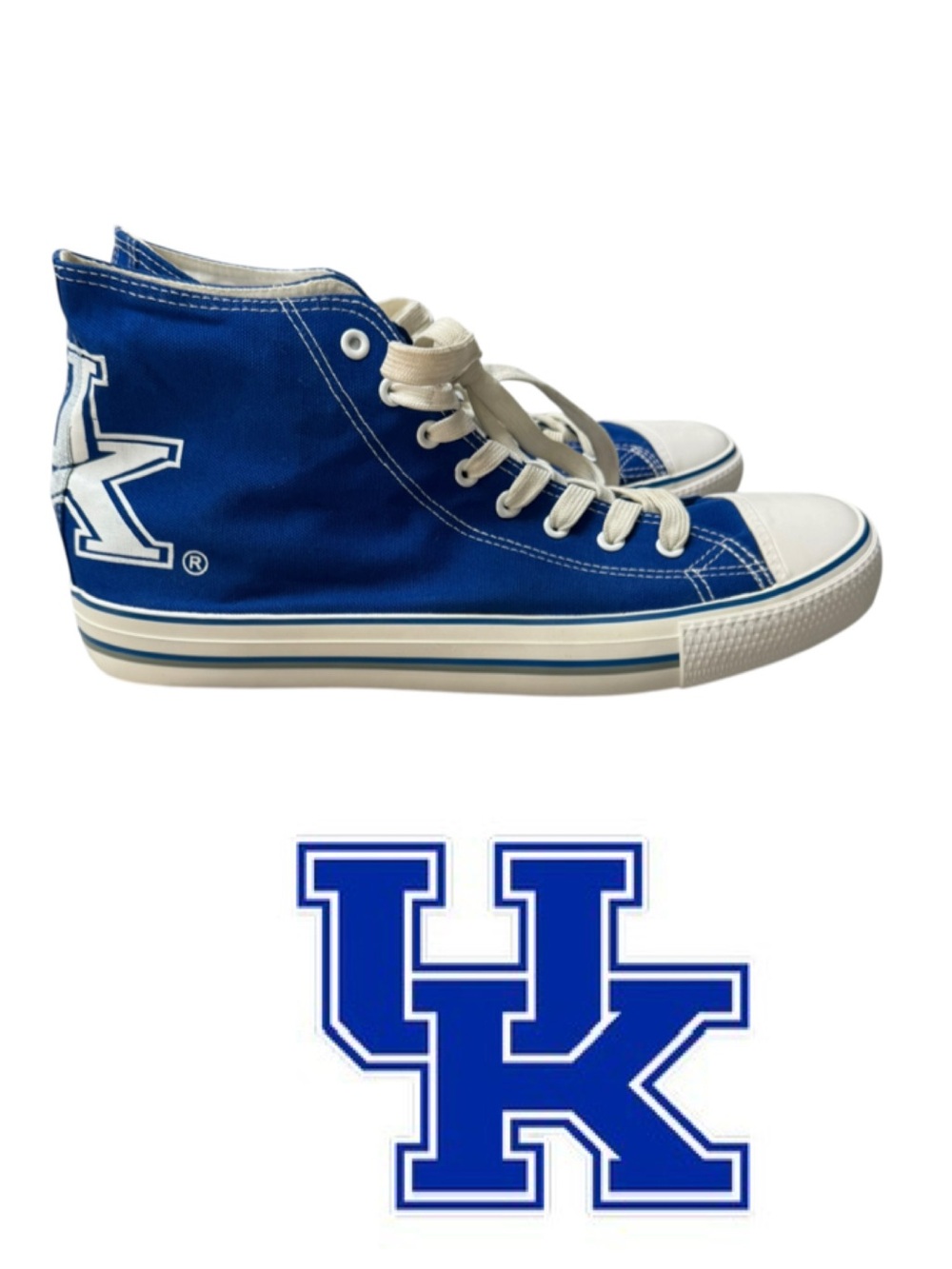 University of Kentucky Wildcats Royal Blue High Top Canvas Sneakers Men’s 12